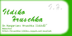 ildiko hruschka business card